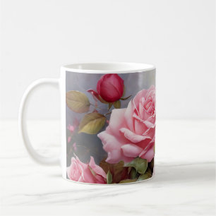 Vintage Pink Roses Coffee Mug
