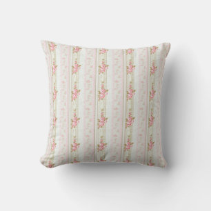 Vintage Pink Roses Coquette Cushion