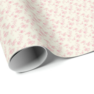 Vintage Pink Roses Coquette Wrapping Paper