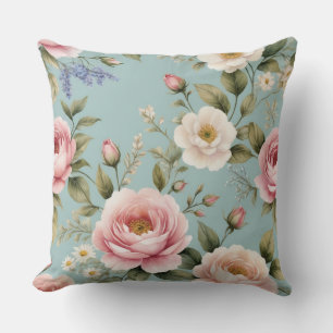 Vintage Pink Roses Cushion
