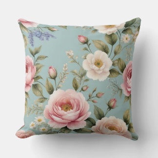 Vintage Pink Roses Cushion