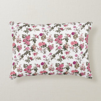 Vintage Pink Roses Decorative Cushion