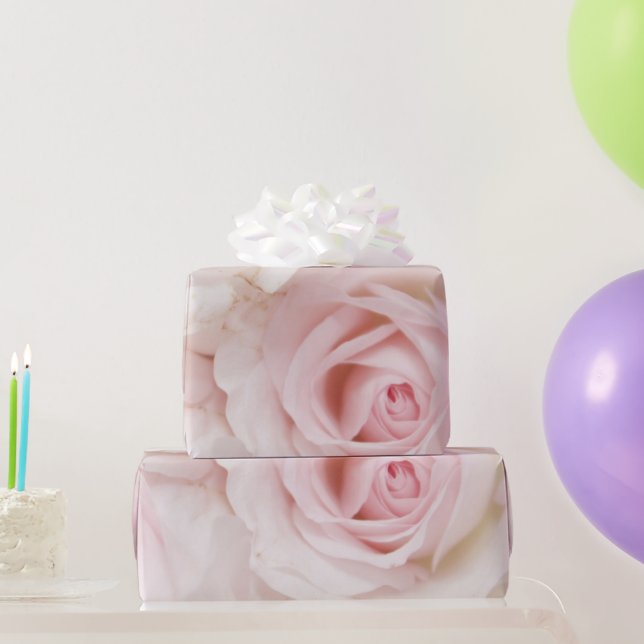 Vintage Pink Roses Elegant Bouquet Wrapping Paper (Party Gifts)