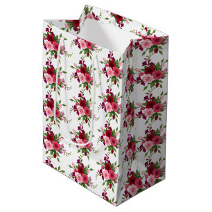 Vintage Pink Roses Gift Bag