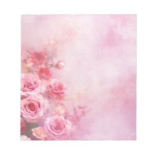 Vintage Pink Roses Notepad