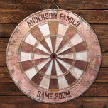 Vintage Pink Rustic Dartboard<br><div class="desc">A vintage style pink and brown metallic dartboard. Designed for you by Blackberry Boulevard.</div>