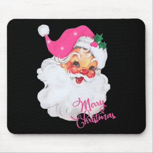 Vintage Pink Santa Claus Merry Christmas Pyjamas X Mouse Mat