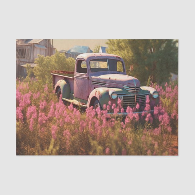 Vintage Pink Tissue Paper (Front)