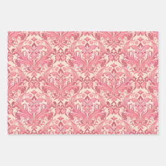 vintage pink wallpaper wrapping paper sheet