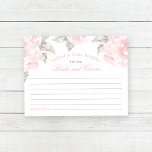 Vintage Pink Watercolor Rose Wedding Advice Card<br><div class="desc">Elegant wedding reception or bridal shower "Advice and Well Wishes for the Bride and Groom" card design. Includes lines for guests to fill in a special handwritten message to the couple.</div>
