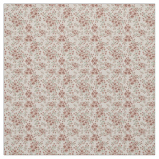 Vintage Pink Wildflower Rustic Countryside Charm Fabric