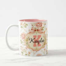 vintage pinky personalised floral