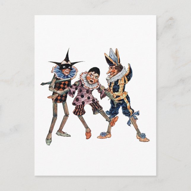 Vintage Pinocchio Illustration Postcard (Front)