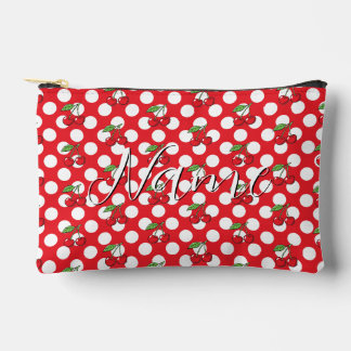 Vintage Pinup Cherry Pattern Cosmetic Pouch