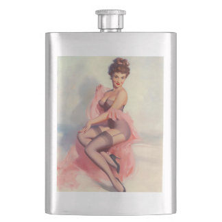 Vintage Pinup Girl Hip Flask