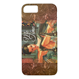 Vintage pinup girl in bath pin up reading Case-Mate iPhone case