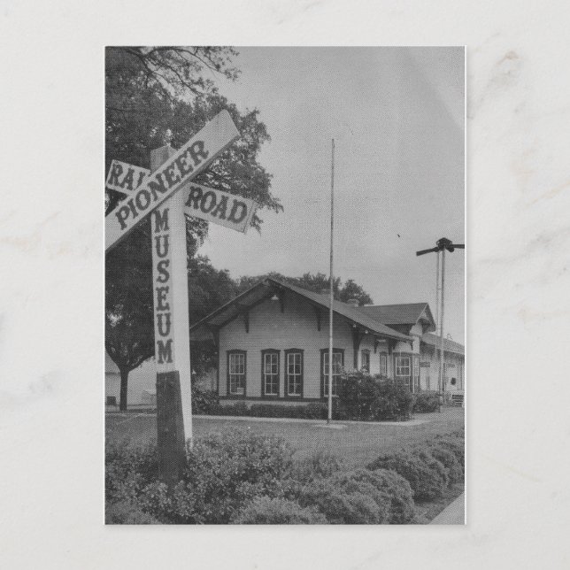 Vintage Pioneer Railroad Museum Postcard (Front)