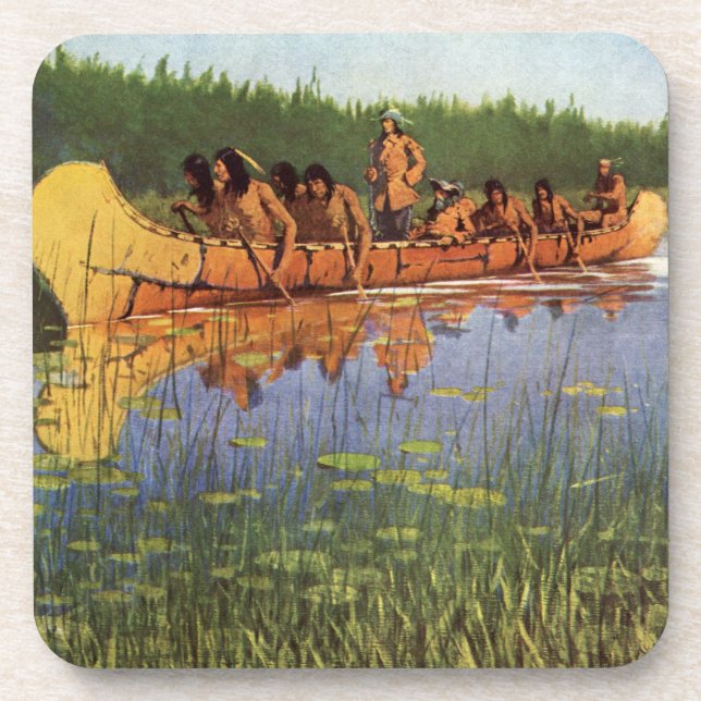 Vintage Pioneers, Great Explorers by Remington Coaster (Front)