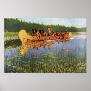 Vintage Pioneers, Great Explorers by Remington Poster