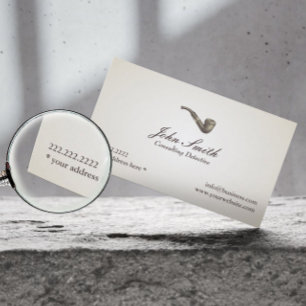 Vintage Pipe Consulting Detective business card