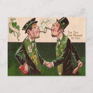 Vintage Pipes of Peace St Patrick's Day Card
