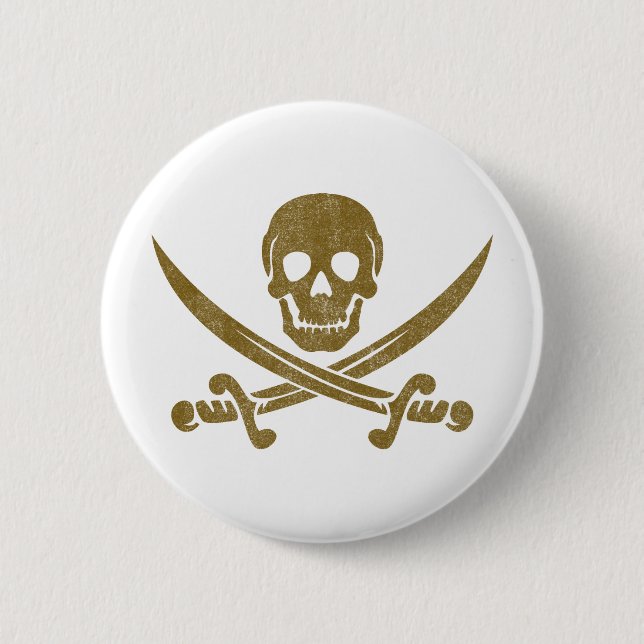 Vintage Pirate 6 Cm Round Badge (Front)