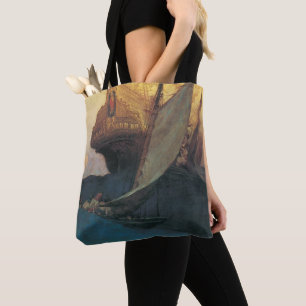Vintage Pirate, Attack on a Galleon by Howard Pyle Tote Bag