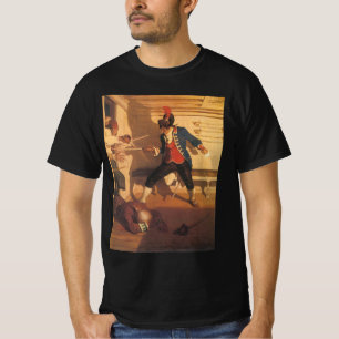 Vintage Pirate Captain, Sword Fight by NC Wyeth T-Shirt