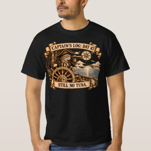 Vintage Pirate Cat Captain Still No Tuna T-Shirt