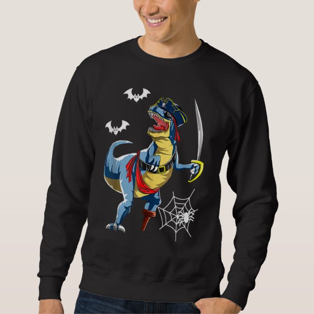 Vintage Pirate Dinosaur Rex Sweatshirt (Front)