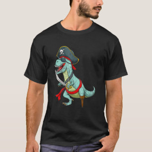 Vintage Pirate Dinosaur T Rex Funny Tyrannosaurus T-Shirt