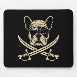 Vintage Pirate French Bulldog Crossbones Dog Lover Mouse Mat