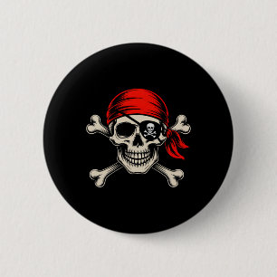 Vintage Pirate Halloween Skull Ndana Men Boys Teen 6 Cm Round Badge