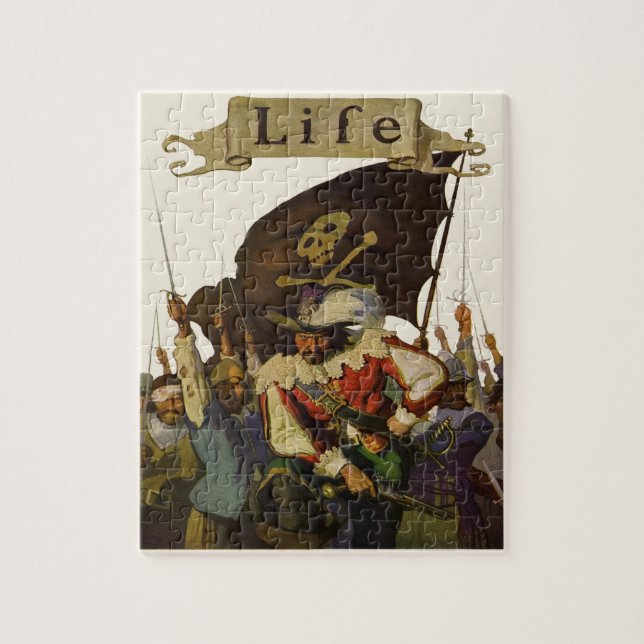 Vintage Pirate Life Wyeth Illustration Jigsaw Puzzle (Vertical)