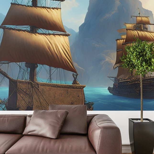 Vintage Pirate Ship Sailing Poster  (Creator Uploaded)