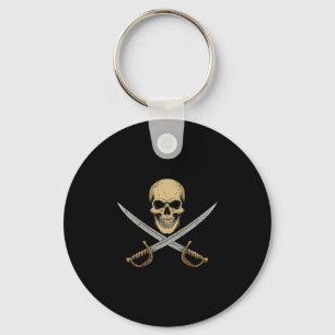 Vintage Pirate Skull Caribbean Cruise Halloween Sk Key Ring