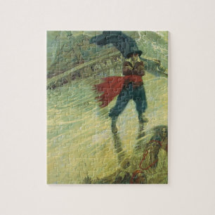 Vintage Pirate, The Flying Dutchman by Howard Pyle Jigsaw Puzzle