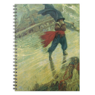 Vintage Pirate, The Flying Dutchman by Howard Pyle Notebook