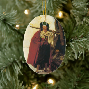 Vintage Pirates Buccaneer was a Picturesque Fellow Ceramic Tree Decoration
