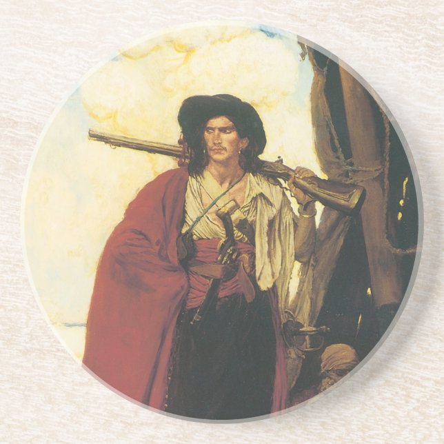 Vintage Pirates Buccaneer was a Picturesque Fellow Coaster (Front)
