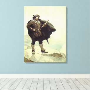 Vintage Pirates, Captain Bill Bones by NC Wyeth Canvas Print