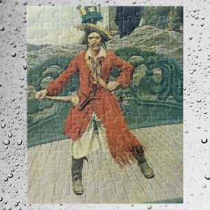 Vintage Pirates, Captain Keitt by Howard Pyle Jigsaw Puzzle