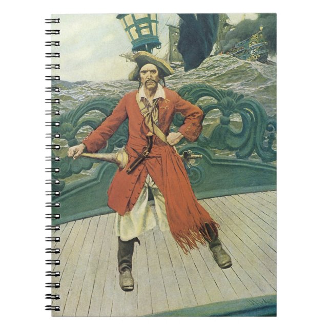 Vintage Pirates, Captain Keitt by Howard Pyle Notebook (Front)