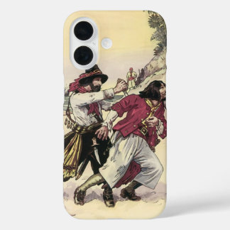 Vintage Pirates, Duel till the Death on the Beach iPhone 16 Case