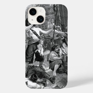 Vintage Pirates Fighting and Drinking on the Ship Case-Mate iPhone 14 Case