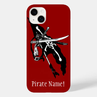 Vintage Pirates Flag, Jolly Roger Skull Crossbones Case-Mate iPhone 14 Plus Case