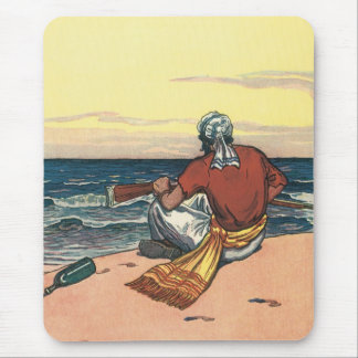 Vintage Pirates, Marooned on a Deserted Island Mouse Mat