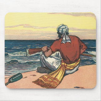 Vintage Pirates, Marooned on a Deserted Island Mouse Mat