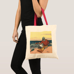 Vintage Pirates, Marooned on a Deserted Island Tote Bag