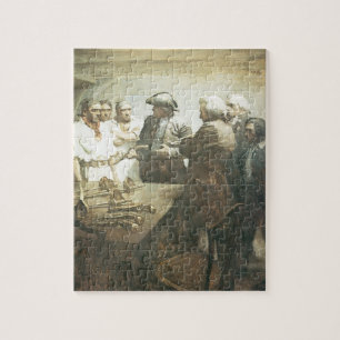 Vintage Pirates, Preparing for Mutiny by NC Wyeth Jigsaw Puzzle